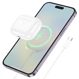 Бездротовий ЗП HOCO CW52 Enjoy magnetic wireless fast charging білий