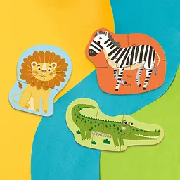 Дитячі пазли "Дикі тварини" DoDo Toys 300153, 2-3-4 елементи - мініатюра 5