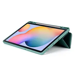 Чохол SlimTPU S-Pen holder Samsung Galaxy Tab S10 FE 10.9/S9/S9 FE 11" Темно-зелений - мініатюра 2