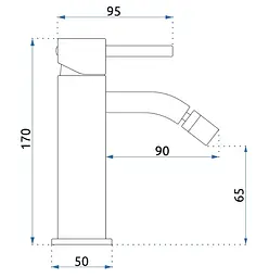 Змішувач для біде Rea Lungo (Rea-B4701) білий - мініатюра 5