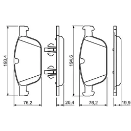 Гальмівні колодки Bosch 0 986 494 305 - мініатюра 2