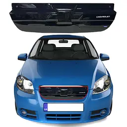 Зимова накладка на радіаторні решітку Chevrolet Aveo T250 06-11 Глянець Voron Glass