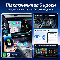 Carlinkit Mini Ultra 3 2AIR Бездротовий адаптер CarPlay Android Auto флешка карплей адаптер андроид авто адаптер карлинкит - мініатюра 2