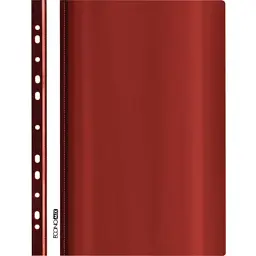 Папка-скоросшиватель Economix А4 с перфорацией, фактура "глянец", бордовая (E31510-18)