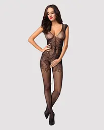 Бодістокінг Obsessive Bodystocking F234 абстрактний малюнок глибоке декольте S/M/L - мініатюра 3
