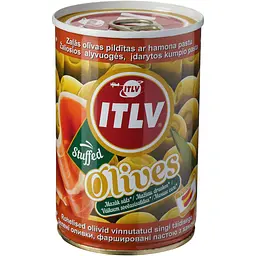 Оливки ITLV зелені фаршировані хамоном 314 мл 6 шт. 