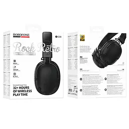 Бездротові накладні навушники BOROFONE BO34 Suenos BT headset чорний - мініатюра 2