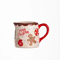 Молочник порцеляновий Yiwu Merry Christmas 350 мл для вершків та молока CR-1-43 