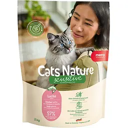 Сухий корм Mera Cats Nature Sensitive Salmon (Lachs) з лососем для котів із чутливим травленням 2 кг