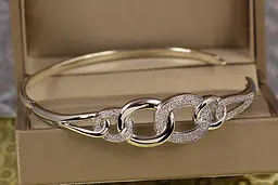 Браслет бенгл Xuping Jewelry Цілістність 60 мм 14 мм на руку від 17 см до 19 см сріблястий - мініатюра 2