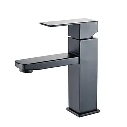 Змішувач для умивальника Wezer PRO1-02-BLACK, Чорний матовий
