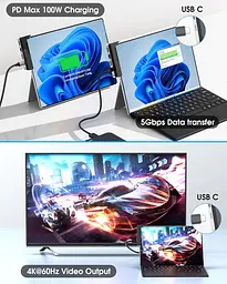 Хаб 6-в-1 для Surface Pro 9 з HDMI 4K, LAN, USB 3.0, PD 100W - мініатюра 4
