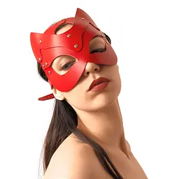 Маска Кішечки Art of Sex - Cat Mask, Червоний - мініатюра 4