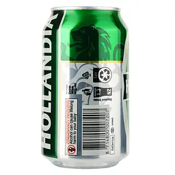 Пиво Hollandia, світле, фільтроване, 4,7%, з/б, 0,33 л - мініатюра 2