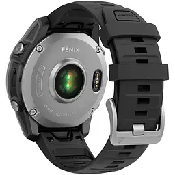 Смарт-годинник Garmin Fenix E 47mm AMOLED Stainless Steel with Black Silicone Band (010-03025-02/00) [116559] - мініатюра 4