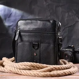 Чоловіча шкіряна сумка Vintage 19х22х6 см sum0022414 - мініатюра 7