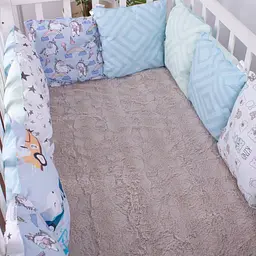 Подушки-борти MirSon Kids Time 18-100 Mint time блакитні 12 шт. - мініатюра 3