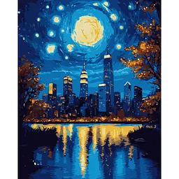Картина за номерами Santi Чарівне місто, 40x50см, LED підсвітка (956651)