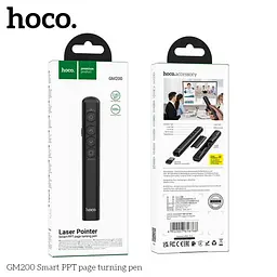 Лазерний пульт HOCO GM200 Smart PPT page turning pen чорний - мініатюра 5