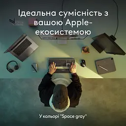 Клавіатура Logitech MX Keys S for Mac Space Grey (920-011637) [138844] - мініатюра 11