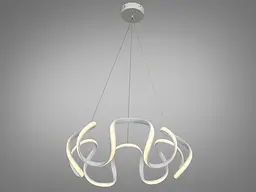 Підвісна LED-люстра з пультом 90 Вт Diasha 6601WH - мініатюра 4