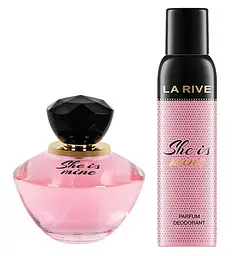 Подарунковий набір La Rive She Is Mine: Парфумована вода, 90 мл + Дезодорант, 150 мл - мініатюра 2