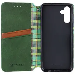 Шкіряний чохол-книжка GETMAN Cubic (PU) для Samsung Galaxy A14 4G/5G Зелений - мініатюра 3