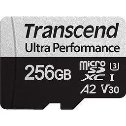 Карта пам'яті Transcend 256GB microSDXC C10 UHS-I U3 A2 R160/W125MB/s + SD (TS256GUSD340S)