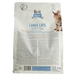 Сухий корм для котів великих порід Brit Care Cat GF Large cats Power&Vitality з качкою і куркою 2 кг - мініатюра 3