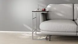 Столик Террі Ferrum-decor 650x440x330 Сірий метал ДСП Венге Магія 16 мм (FRD-105315) - мініатюра 3