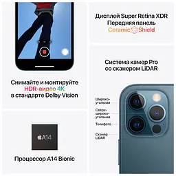 Смартфон Apple iPhone 12 Pro 256GB Graphite Model A2407 (Grade B) Seller Refurbished - мініатюра 9