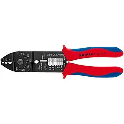 Кліщі для опресування, різання та зачищення 230мм KNIPEX 97 21 215 С, фосфатовані