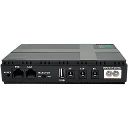 Джерело безперебійного живлення (ДБЖ) для роутера Merlion MINI DC1018P DC-5V/9V/12V 18W 10400mAh Black [153365] - мініатюра 2