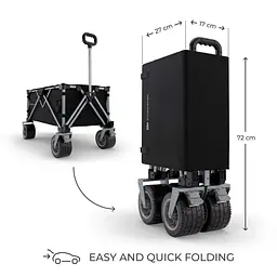 Складний туристичний візок Kinderkraft Rollster Mystic Black (KSROLL00BLK0000) - мініатюра 2