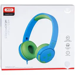 Дротові навушники XO накладні з мікрофоном EP47 3.5 mm 1.2 m Blue-Green - мініатюра 3