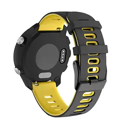 Силіконовий ремінець Rage для Huawei Watch GT 3 Pro 46mm Classic GT 3 46mm GT Runner GT - чорно-жовтий ширина кріплення 22мм Watchbands (W25-6WB26504222) - мініатюра 2