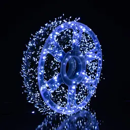 Новорічна гірлянда кімнатна роса Garlando D1500L50MGW 50 м 1500 LED Хвойна лапа зелений провід Біле сяйво  - мініатюра 4