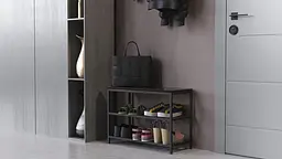 Банкетка універсальна Ferrum-decor Слайм 45x63x26 чорний ДСП Венге 16мм (FRD-105512) - мініатюра 4