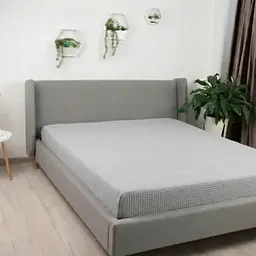 Простирадло Бамбук Світло-сіре м'яке завдовжки 2,00 × 2,30 м для двоспального різання