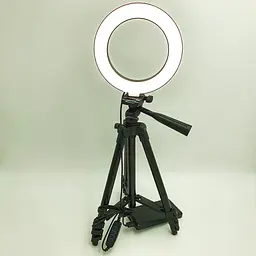 Кільцева LED лампа 16см 10W та штатив 102см кільцеве світло підсвічування фотографа візажиста Ring Light - мініатюра 2