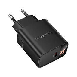 Зарядний пристрій BOROFONE BA97A Ilustre USB-C PD30W digital display Black (6941991120480) - мініатюра 5