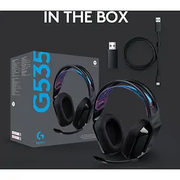 Ігрові навушники Logitech G535 Lightspeed Wireless Black (981-000972) [70702] - мініатюра 10