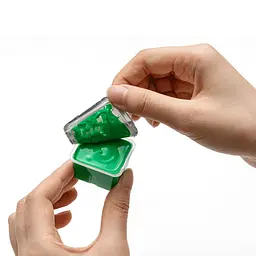 Набір гуашевих фарб Jelly Cup 24×30 мл блакитний пластиковий пенал HIMI - мініатюра 8
