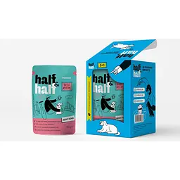 Набір вологих кормів Half&Half 5+1 Beef in Gravy for Adult Dogs для дорослих собак шматочки в соусі з яловичиною паучі 6 шт.