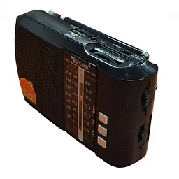 Радіоприймач чорний на акумуляторі 18650 з Bluetooth FM USB MicroSD Golon ICF-8BT - мініатюра 3