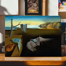 Інтер'єрна картина Постійність пам'яті, Сальвадор Далі, Salvador Dalí, Persistence of Memory, інтер'єрний декор, 43×60 см (id6356)