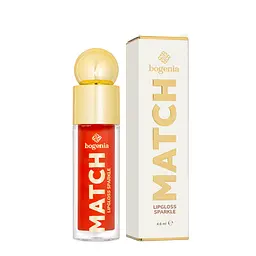 Блиск для губ Bogenia Match Lipgloss Sparkle глянцевий стійкий (BG712), 02 Кораловий