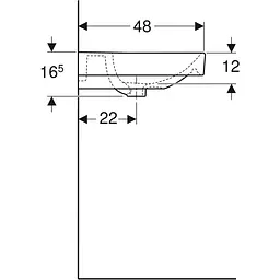 Раковина Geberit Smyle Square 60x48 500.229.01.1, Білий - мініатюра 2