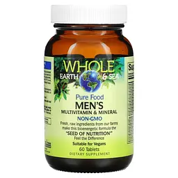 Мультивітамінний та мінеральний комплекс для чоловіків Natural Factors Men's Multivitamin & Mineral 60 таблеток - мініатюра 3
