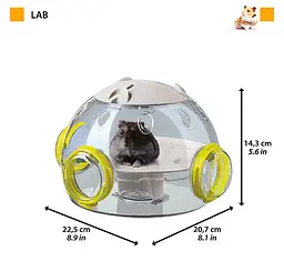 Модульний будиночок для гризунів Ferplast FPI 4826 Lab 22.5x20.7x14.3 см 84826099 - мініатюра 2